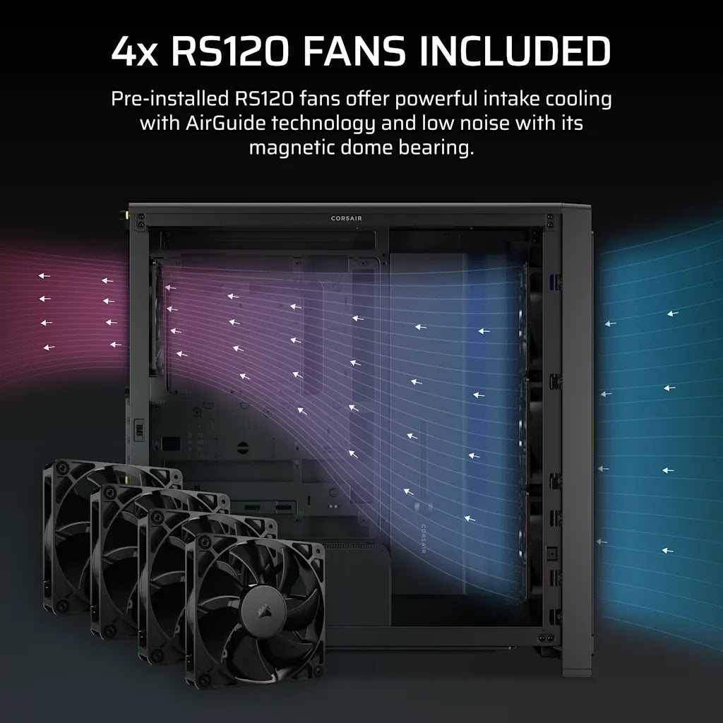 Corsair FRAME 4000X RS ARGB Mid-Tower PC Case Black