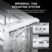 Corsair FRAME 4000X RS ARGB Mid-Tower PC Case - White