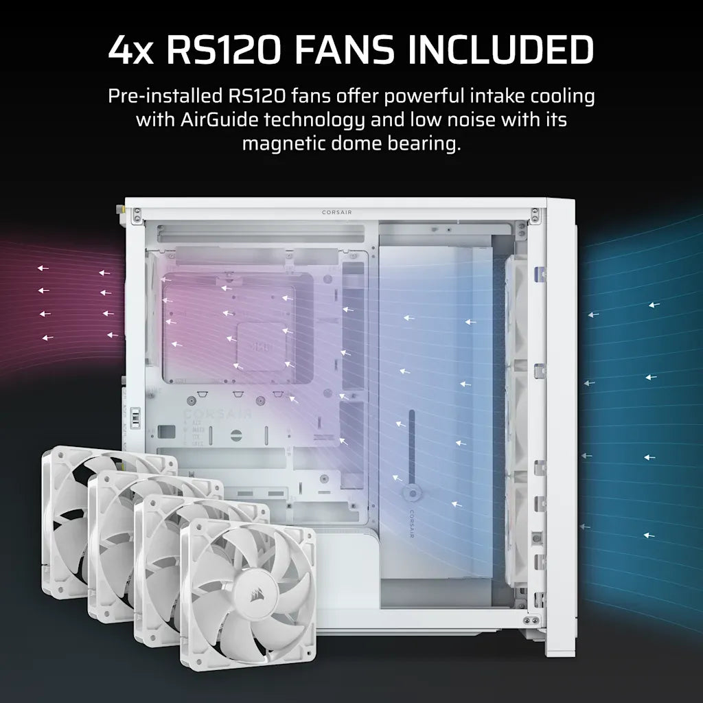 Corsair FRAME 4000X RS ARGB Mid-Tower PC Case White
