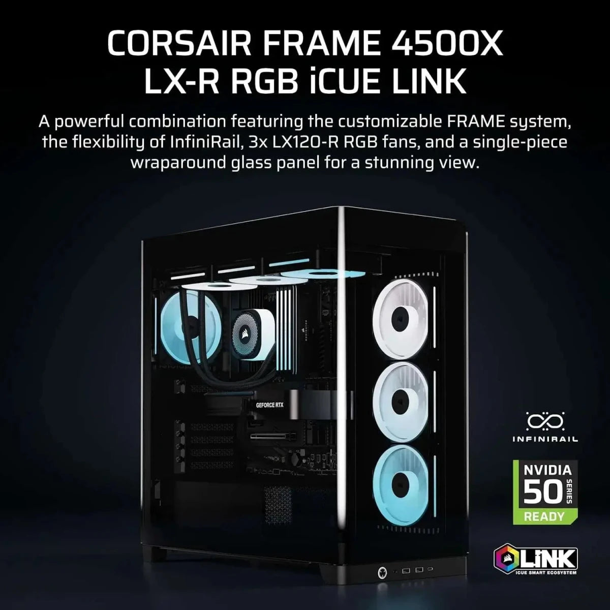 Corsair FRAME 4500X LX-R Mid-Tower PC Case - Black - OPCbleu