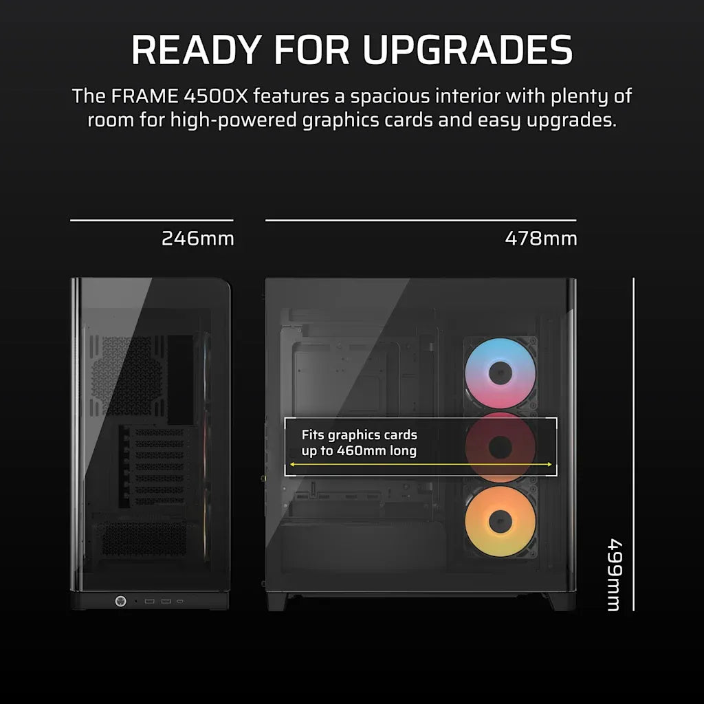 Corsair FRAME 4500X RS-R ARGB Panoramic Glass Mid-Tower PC Case