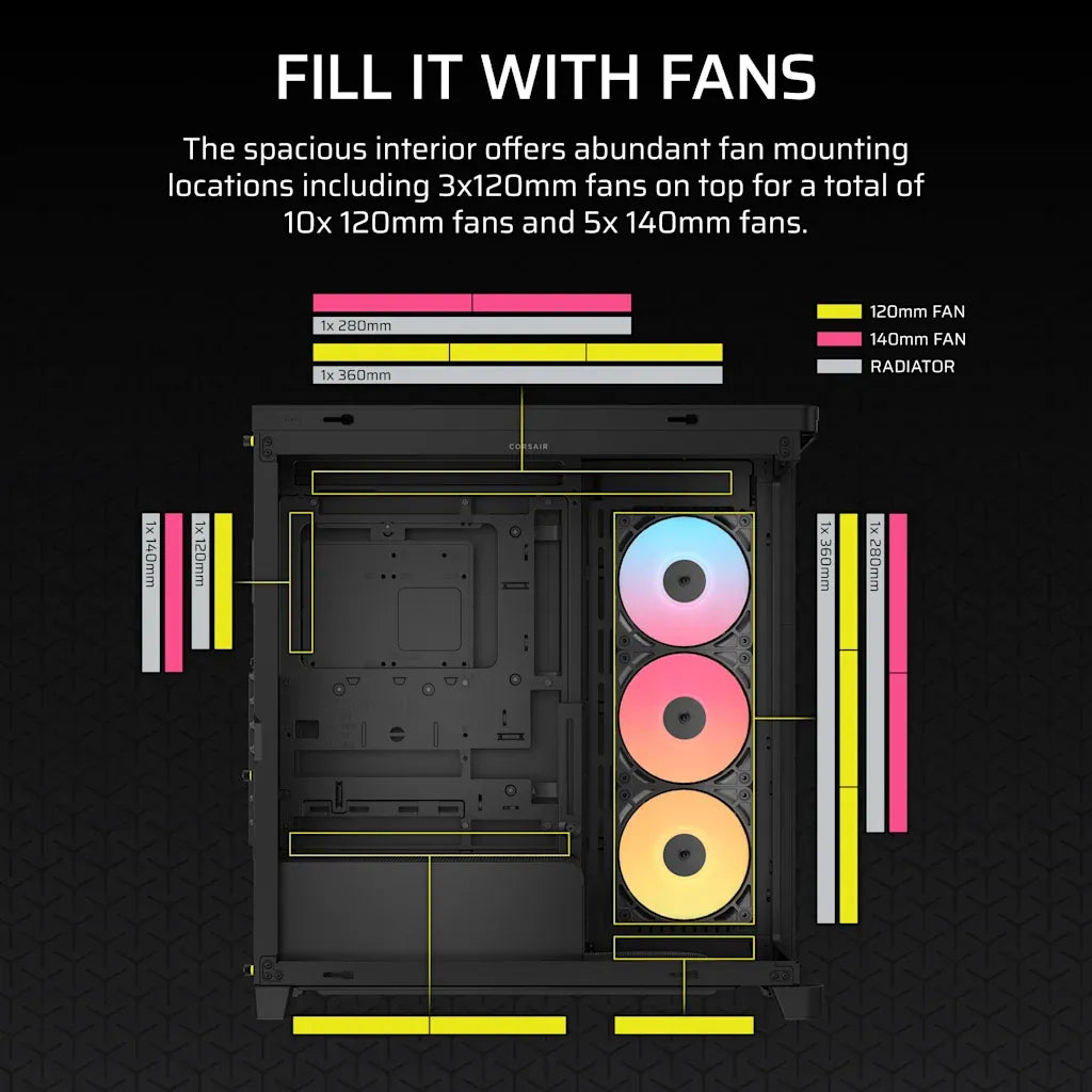 Corsair FRAME 4500X RS-R ARGB Panoramic Glass Mid-Tower PC Case