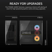 Corsair FRAME 4500X RS-R ARGB Panoramic Glass Mid-Tower PC Case - Black