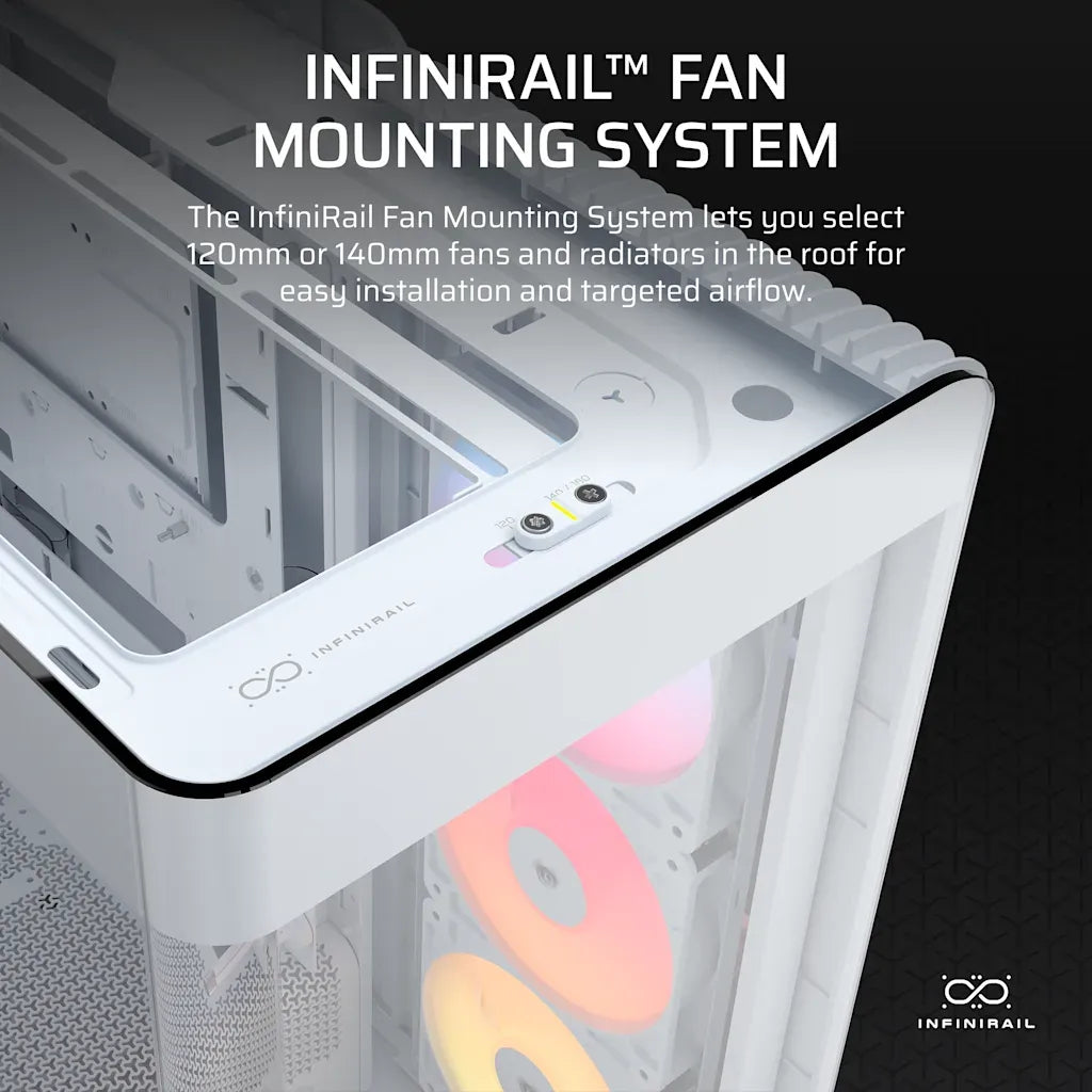 Corsair FRAME 4500X RS-R ARGB Panoramic Glass Mid-Tower PC Case White