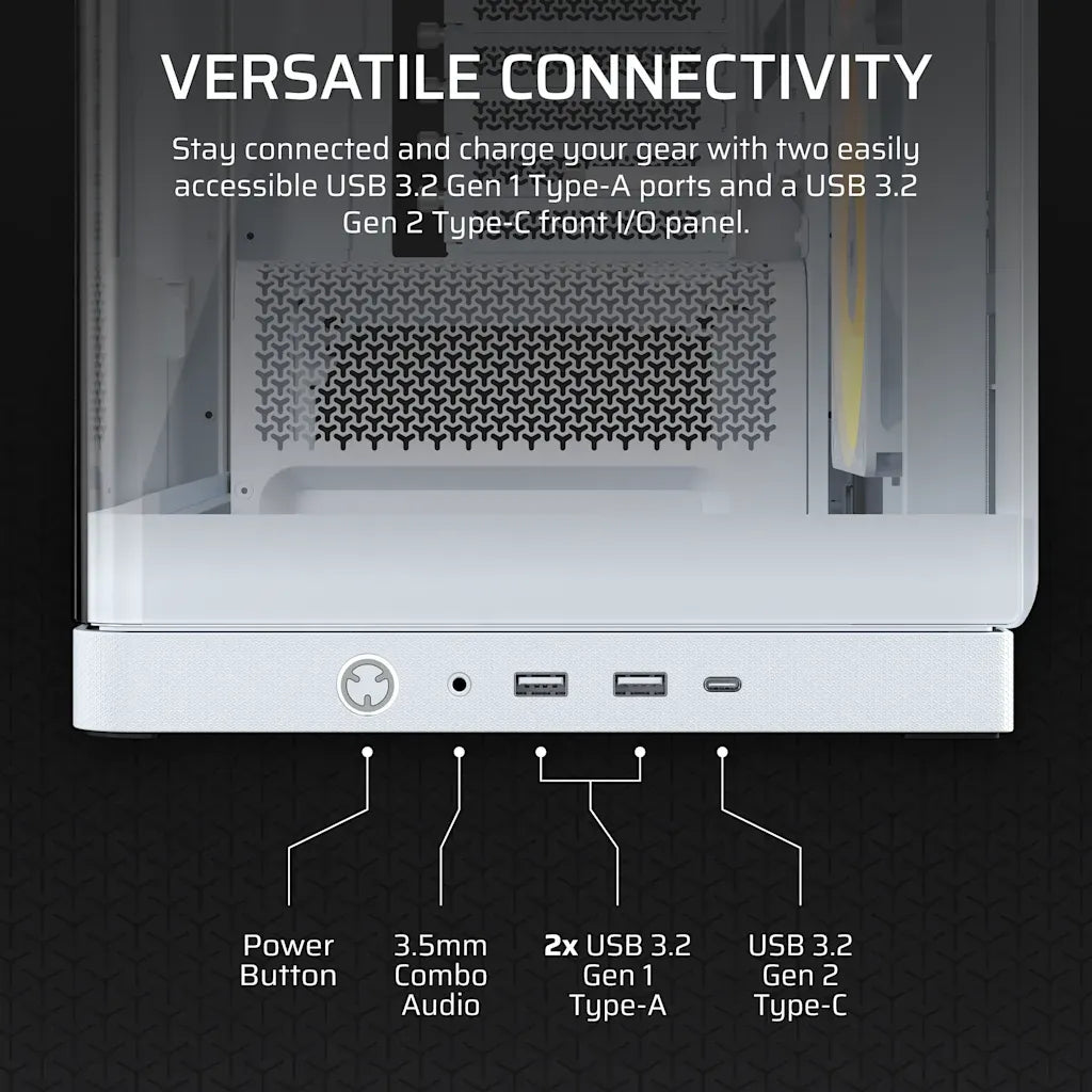 Corsair FRAME 4500X RS-R ARGB Panoramic Glass Mid-Tower PC Case White
