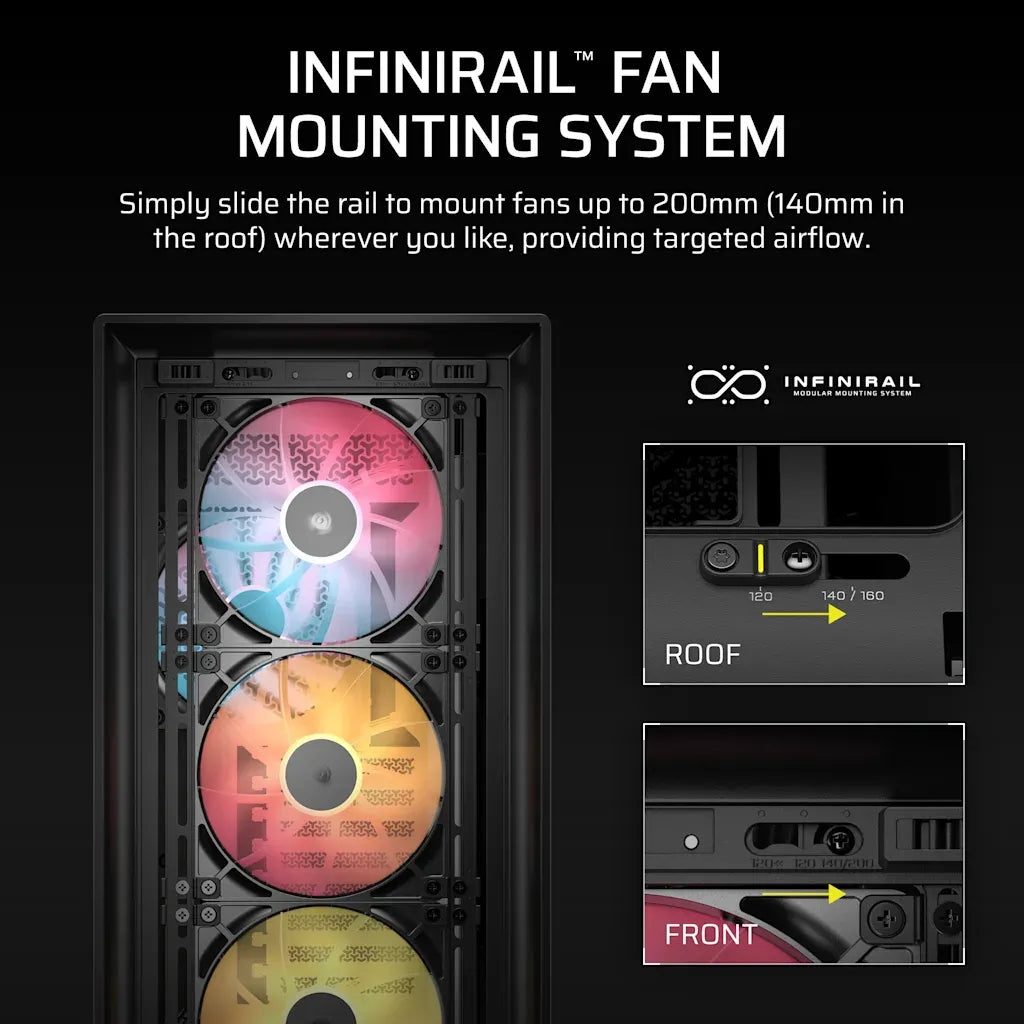 Corsair FRAME 5000D RS ARGB Modular Mid-Tower PC Case Black