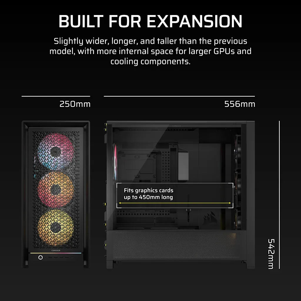 Corsair FRAME 5000D RS ARGB Modular Mid-Tower PC Case Black