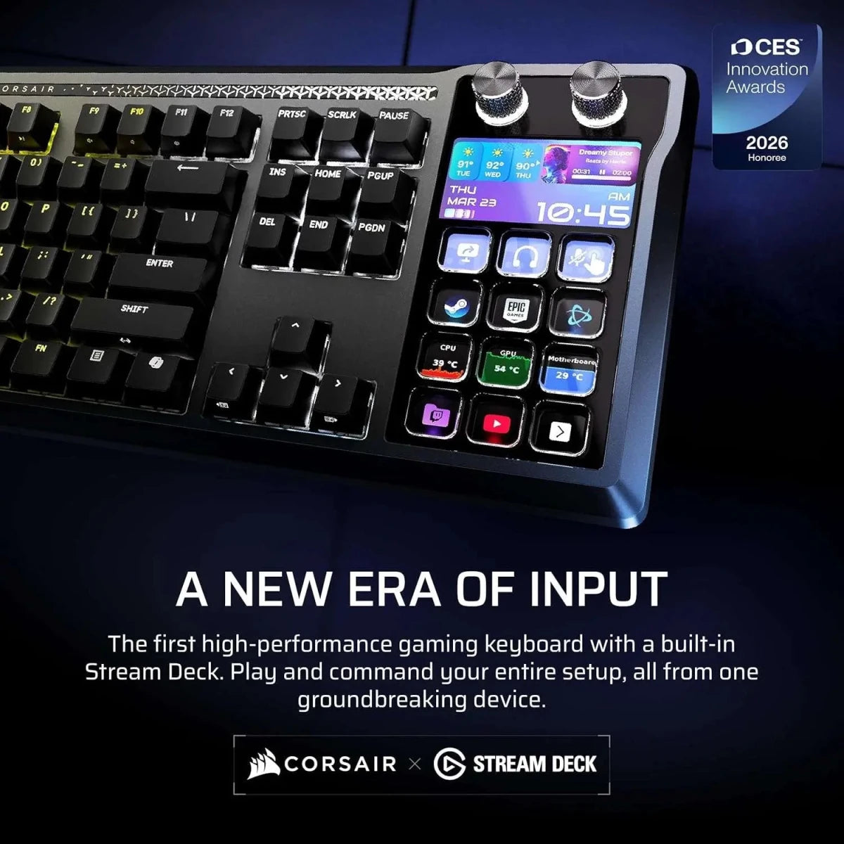 Corsair Galleon 100 SD Mechanical Gaming Keyboard with Stream Deck - Black
