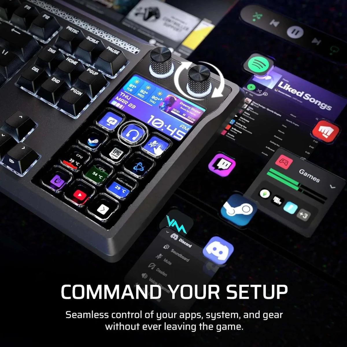 Corsair Galleon 100 SD Mechanical Gaming Keyboard with Stream Deck - Black