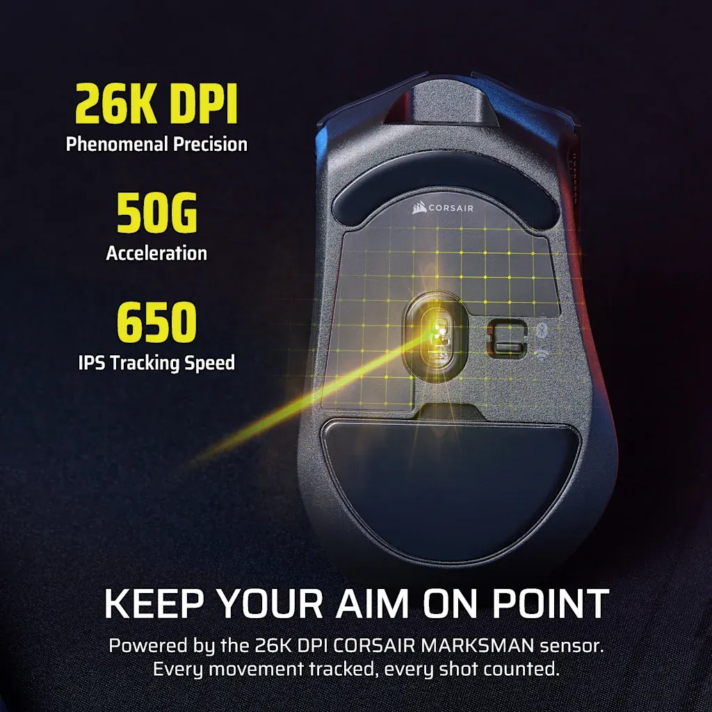 Corsair HARPOON v2 Wireless Gaming Mouse 26K DPI Optical Black