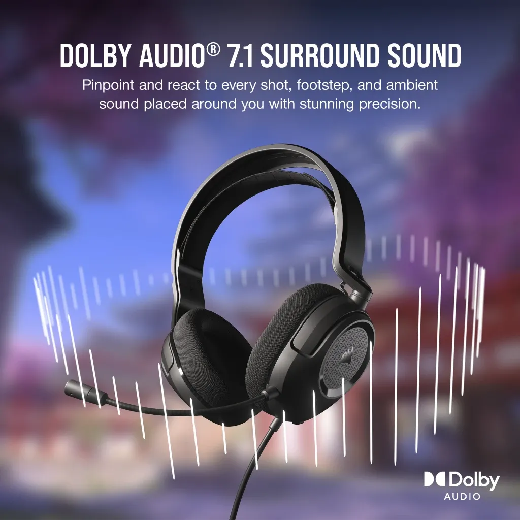 Corsair HS35 SURROUND v2 Multiplatform Gaming Headset Carbon
