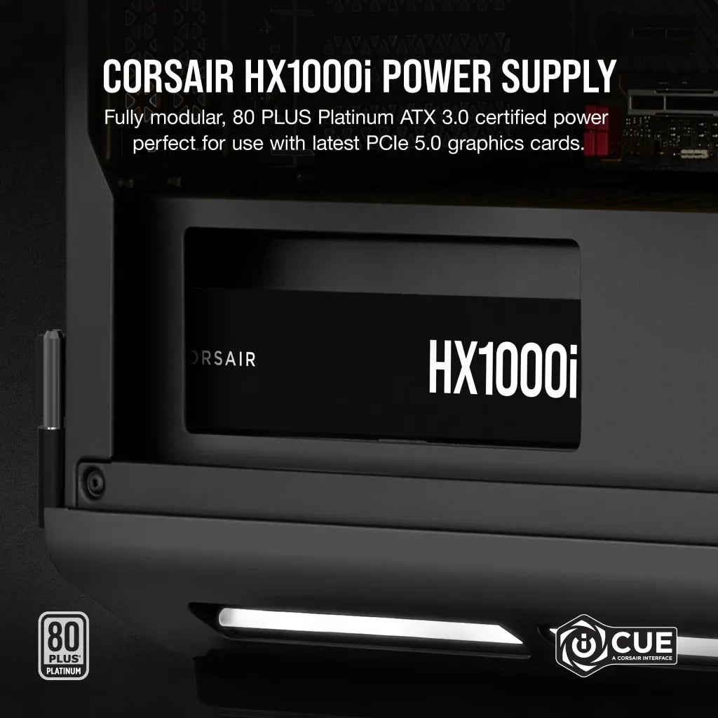 Corsair HX1000i Fully Modular Ultra-Low Noise Platinum ATX Power Supply 1000W