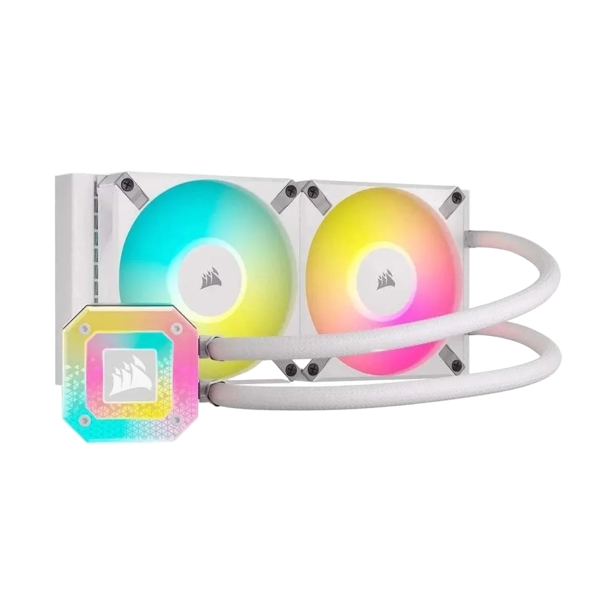Refroidisseur liquide CPU Corsair iCUE H100i Elite CAPELLIX XT radiateur 240 mm – Blanc — radiateur