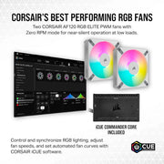 Refroidisseur liquide CPU Corsair iCUE H100i Elite CAPELLIX XT radiateur 240 mm – Blanc — radiateur
