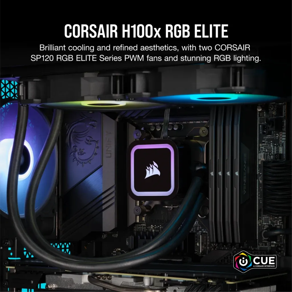 Corsair iCUE H100x RGB ELITE Liquid CPU Cooler