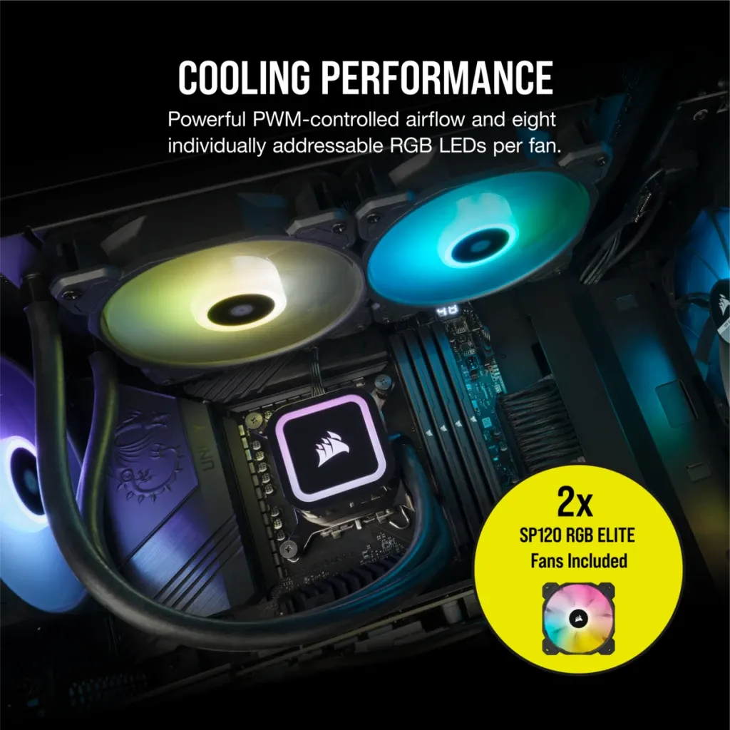 Corsair iCUE H100x RGB ELITE Liquid CPU Cooler