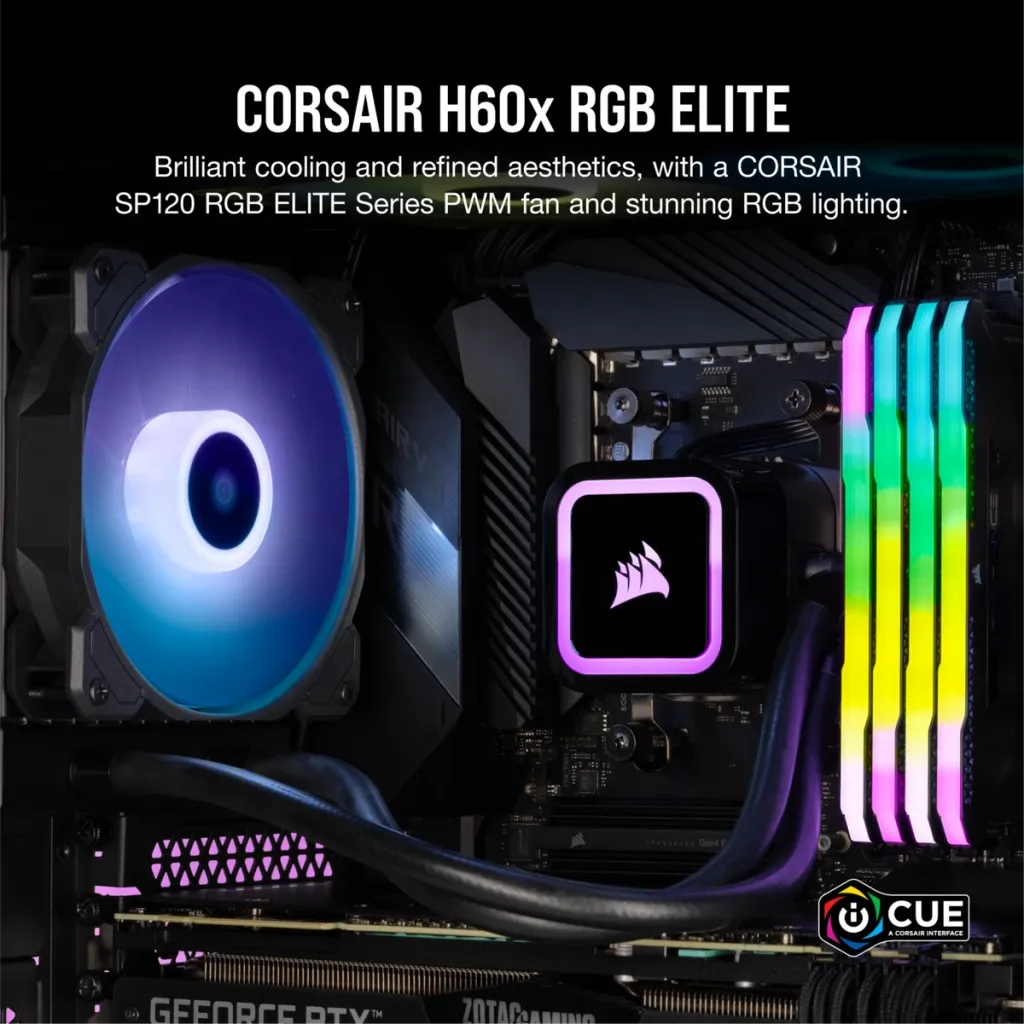 Corsair iCUE H60x RGB ELITE Liquid CPU Cooler