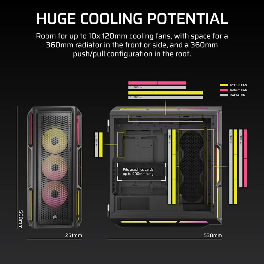 Corsair iCUE LINK 5000T LX RGB Mid-Tower High-Performance PC Case