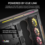 Corsair iCUE LINK 5000T LX RGB Mid-Tower High-Performance PC Case - Black