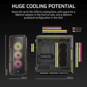 Corsair iCUE LINK 5000T LX RGB Mid-Tower High-Performance PC Case - Black