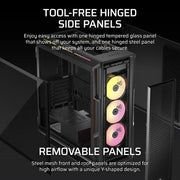 Corsair iCUE LINK 5000T LX RGB Mid-Tower High-Performance PC Case - Black