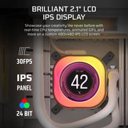 Refroidisseur de processeur Corsair iCUE LINK TITAN 240 RX LCD — écran LCD