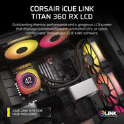 Refroidisseur de processeur Corsair iCUE LINK TITAN 360 RX LCD — écran LCD