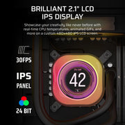Refroidisseur de processeur Corsair iCUE LINK TITAN 360 RX LCD — écran LCD
