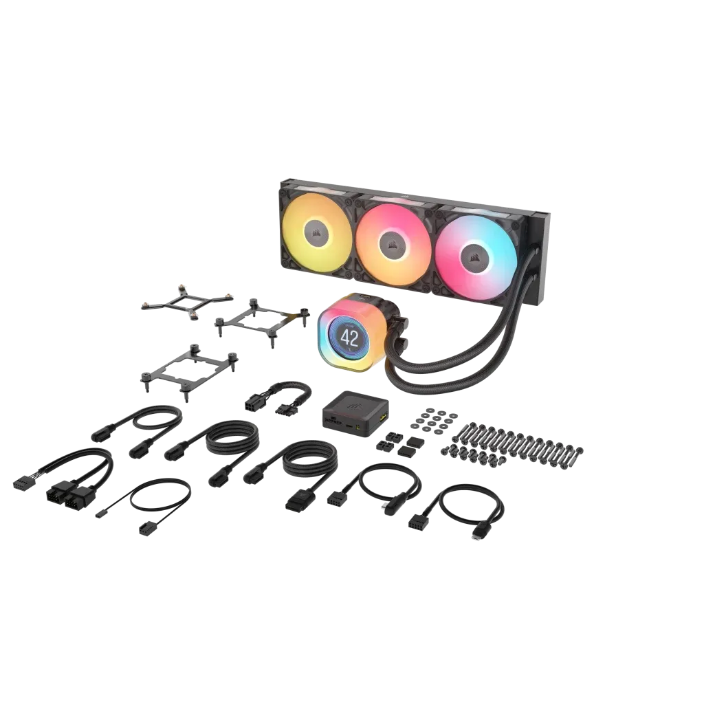 Corsair iCUE LINK TITAN 360 RX LCD Liquid CPU Cooler Black