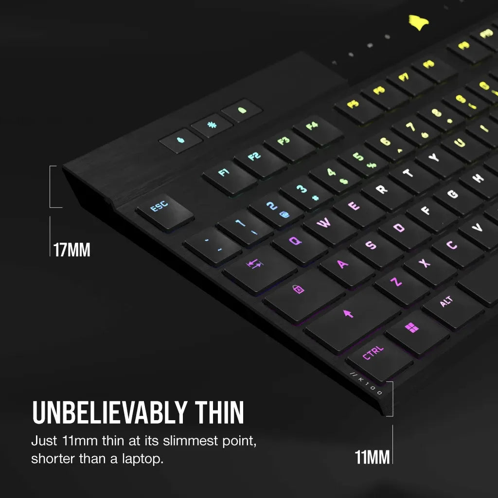 Corsair K100 AIR Wireless RGB Ultra-Thin Mechanical Gaming Keyboard CHERRY MX Black