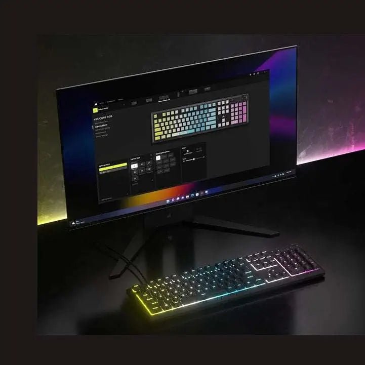Corsair K55 CORE RGB Membrane Gaming Keyboard - Black - OPCbleu