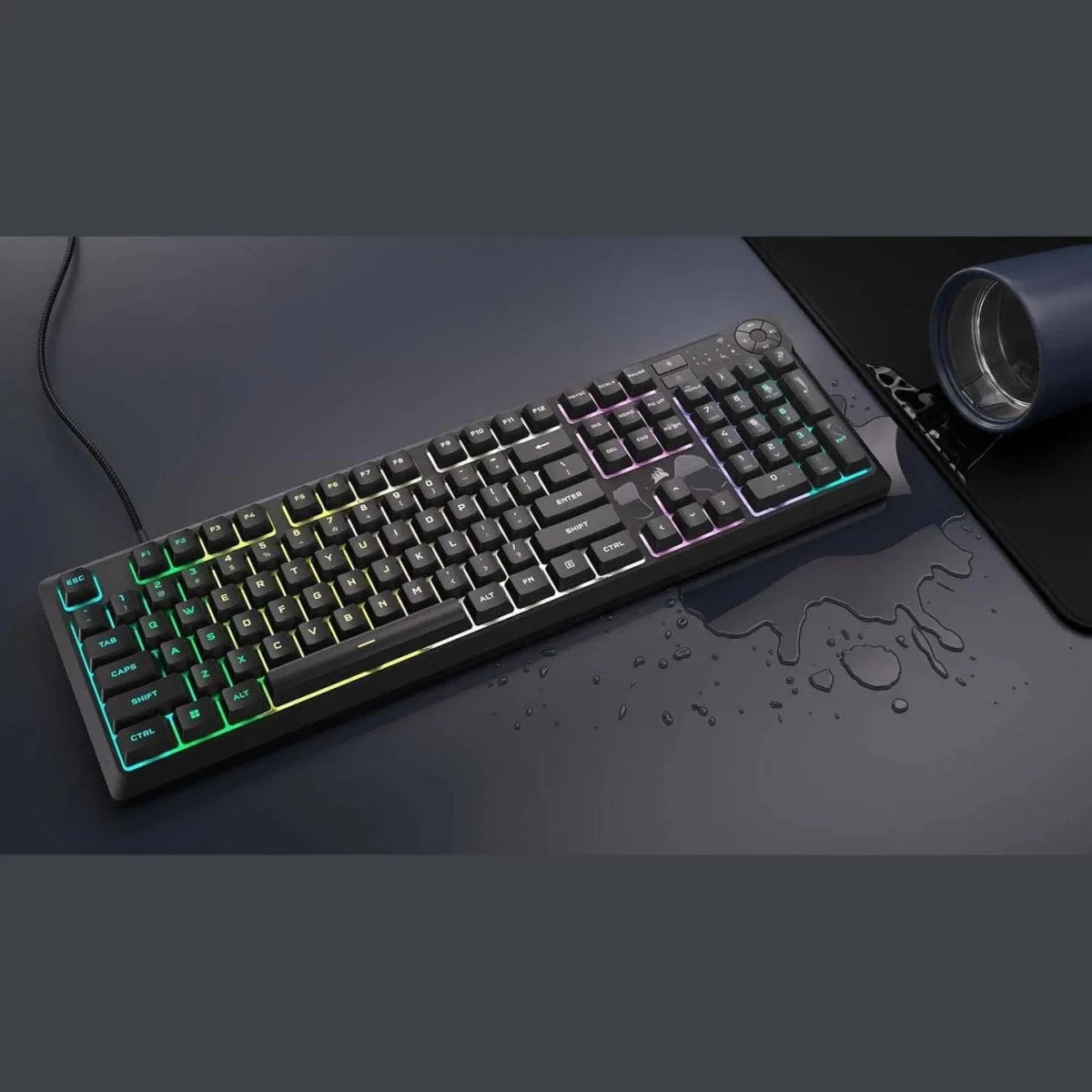 Corsair K55 CORE RGB Membrane Gaming Keyboard - Black - OPCbleu