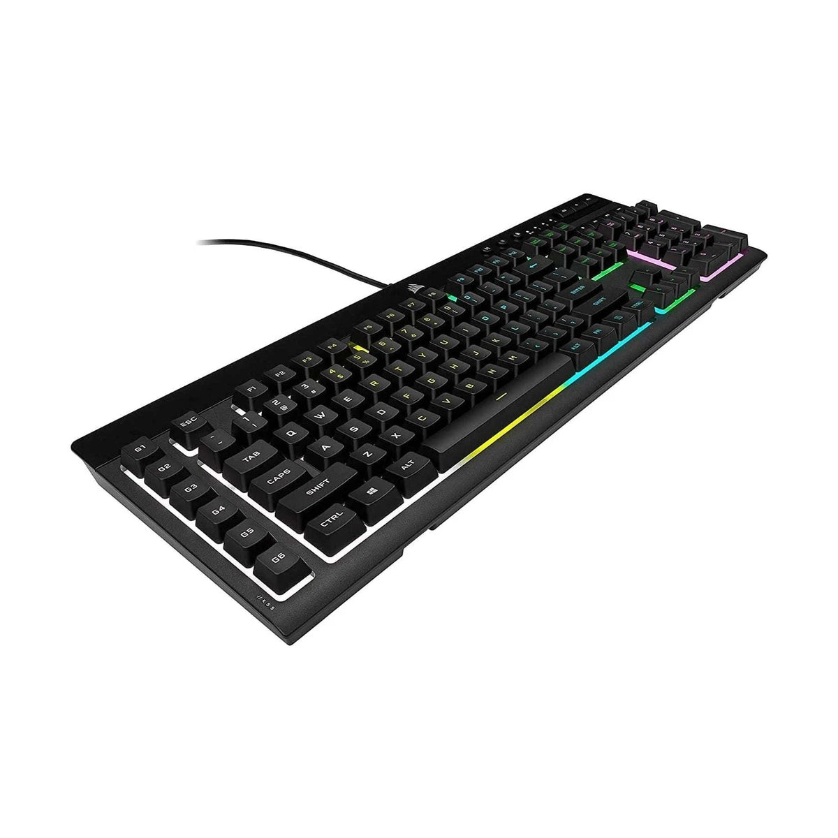 Corsair K55 RGB PRO Membrane Gaming Keyboard IP42 Spill-Resistant - Black view 3