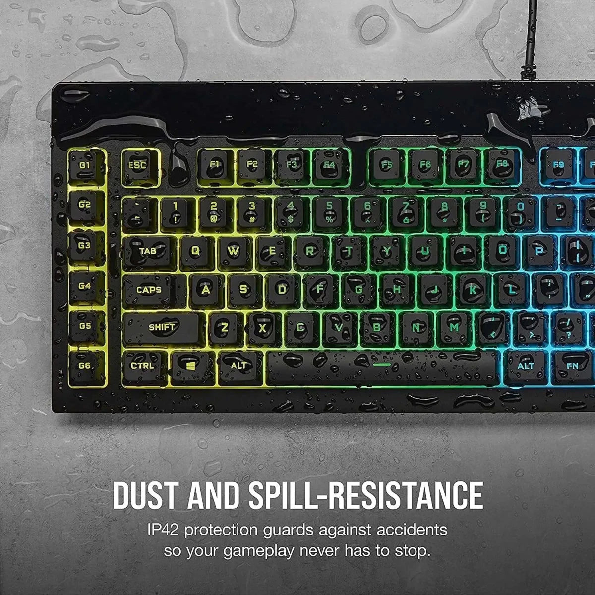Corsair K55 RGB PRO Membrane Gaming Keyboard IP42 Spill-Resistant - Black
