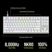 Clavier Corsair K60 PRO TKL RGB sans pavé numérique Optical-mécanique