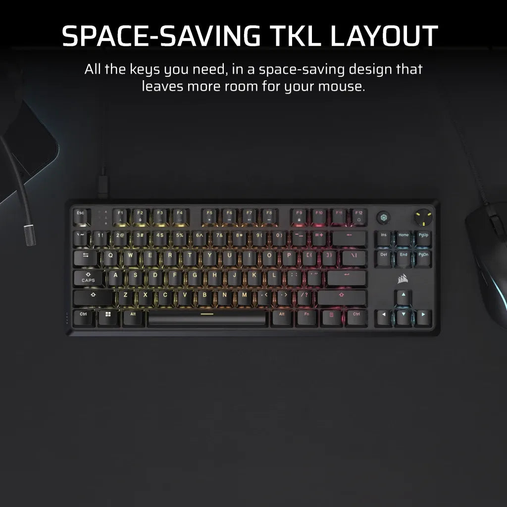 Corsair K70 CORE TKL RGB Mechanical Gaming Keyboard Black