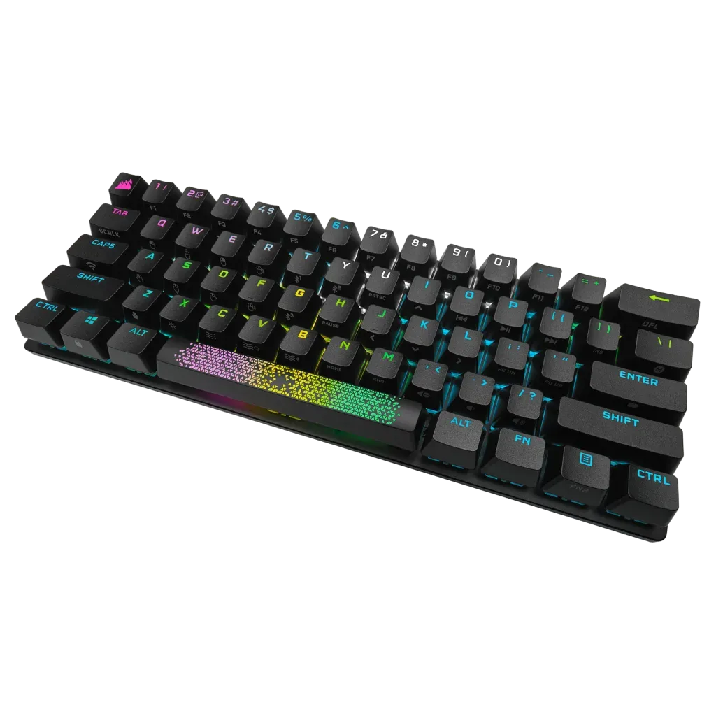 Corsair K70 PRO MINI WIRELESS 60% Mechanical CHERRY MX Red Switch Keyboard with RGB Backlighting Black