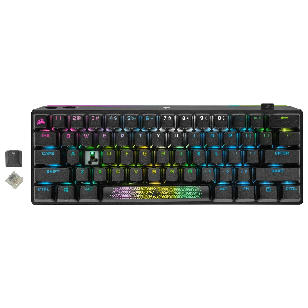 Corsair K70 PRO MINI WIRELESS 60% Mechanical CHERRY MX Red Switch Keyboard with RGB Backlighting Black