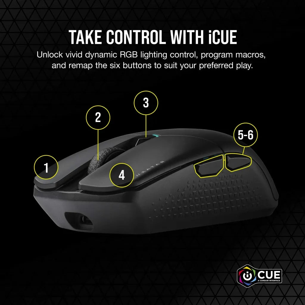 Corsair KATAR ELITE WIRELESS Gaming Mouse 26K DPI Black
