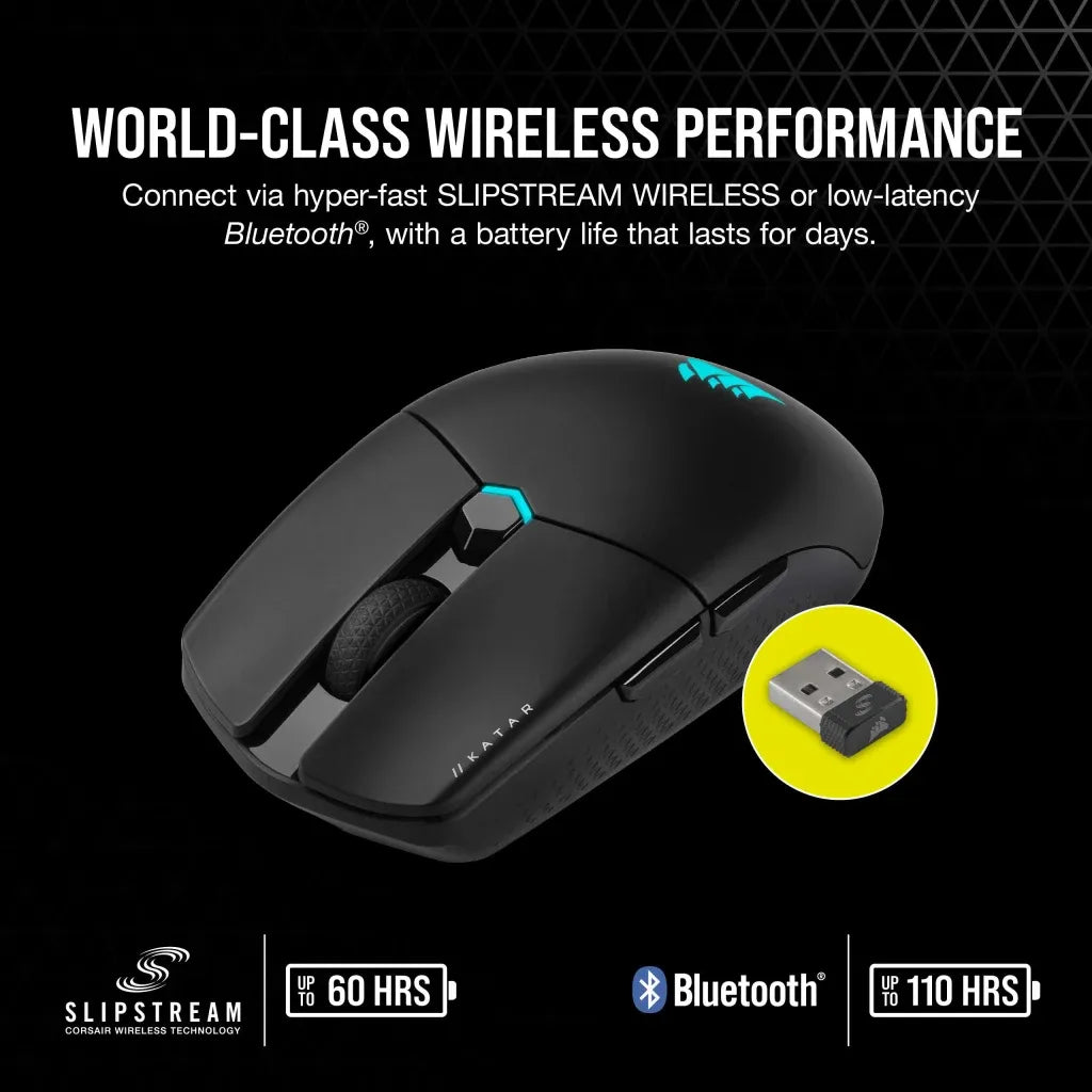 Corsair KATAR ELITE WIRELESS Gaming Mouse 26K DPI Black