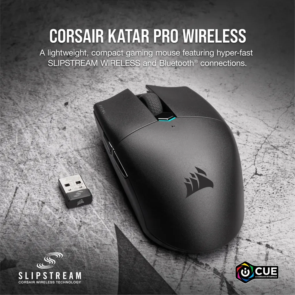 Corsair KATAR PRO Wireless Gaming Mouse 10,000 DPI Black