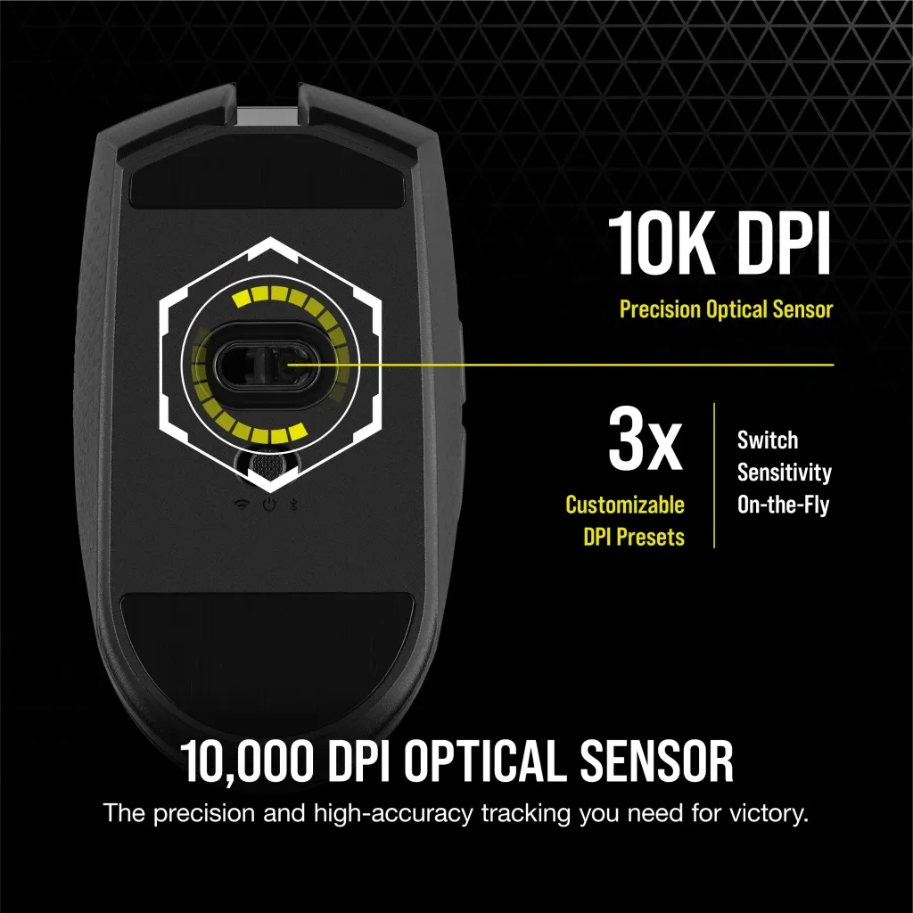 Corsair KATAR PRO Wireless Gaming Mouse 10,000 DPI Black