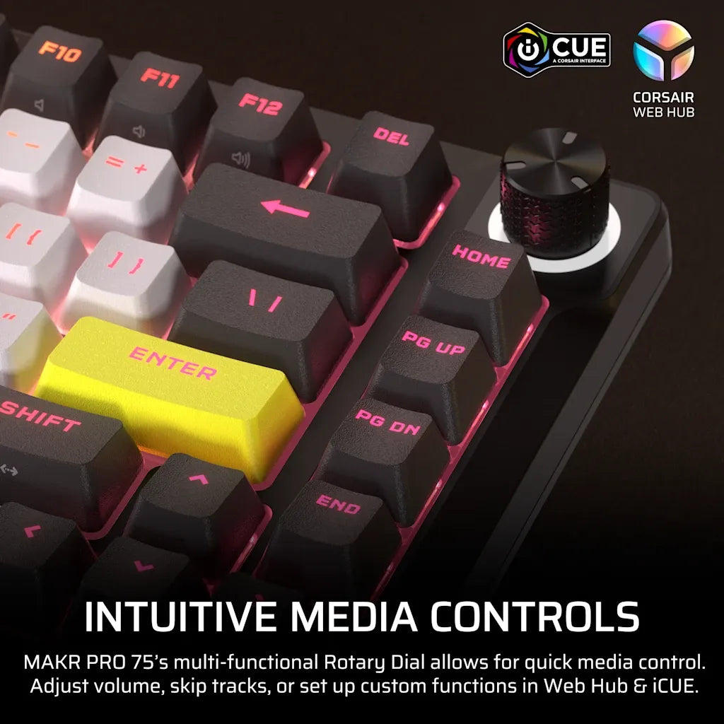 Corsair MAKR PRO 75 Hall Effect DIY Keyboard Black