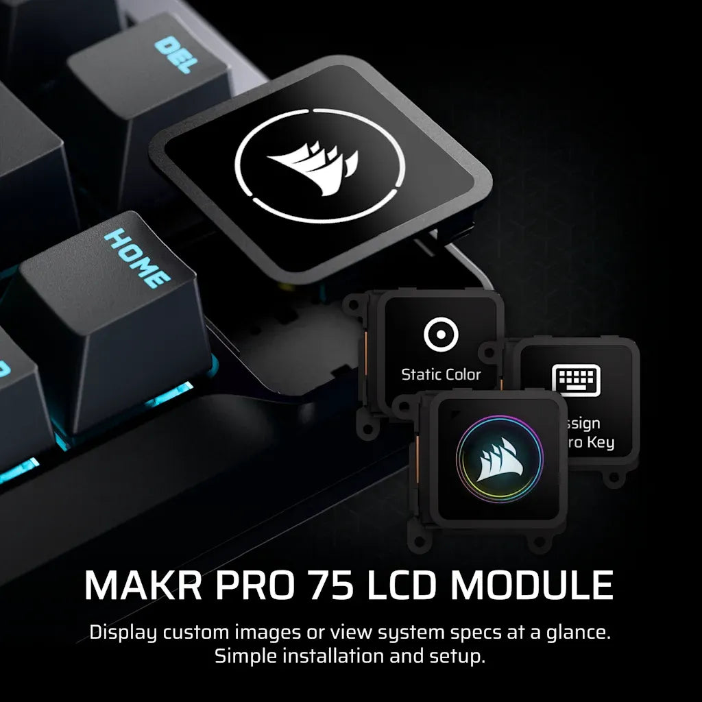 Corsair MAKR PRO 75 Hall Effect DIY Keyboard Black