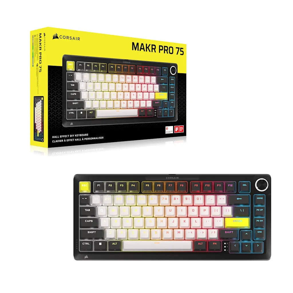 Corsair MAKR PRO 75 Hall Effect DIY Keyboard Black