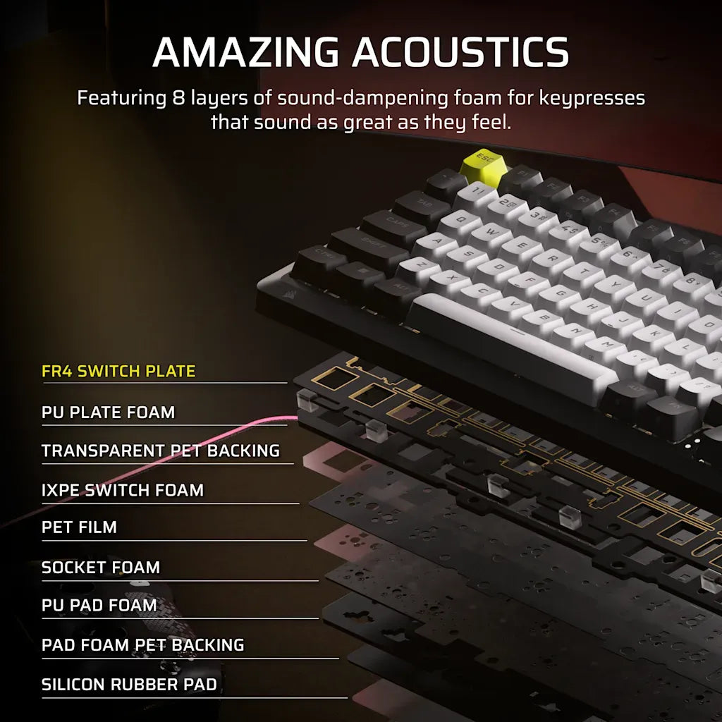 Corsair MAKR PRO 75 Hall Effect DIY Keyboard Black