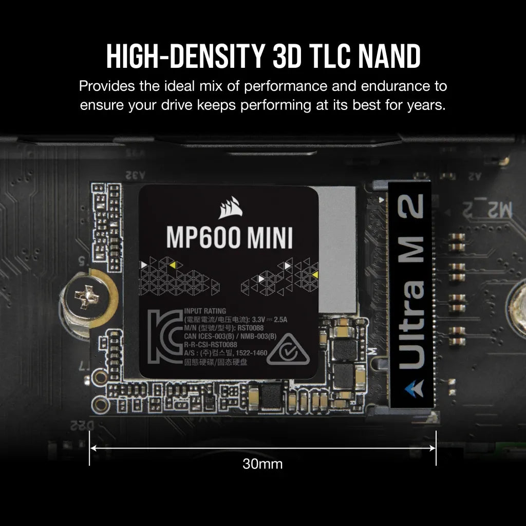 Corsair MP600 MINI 1TB PCIe Gen4 x4 NVMe M.2 2230 SSD
