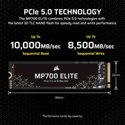 SSD M.2 NVMe Corsair MP700 ELITE 4 To PCIe 5.0 x4