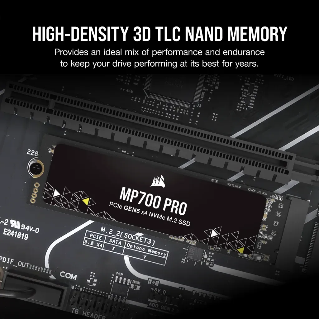 Corsair MP700 PRO 1TB PCIe Gen5 x4 NVMe 2.0 M.2 SSD