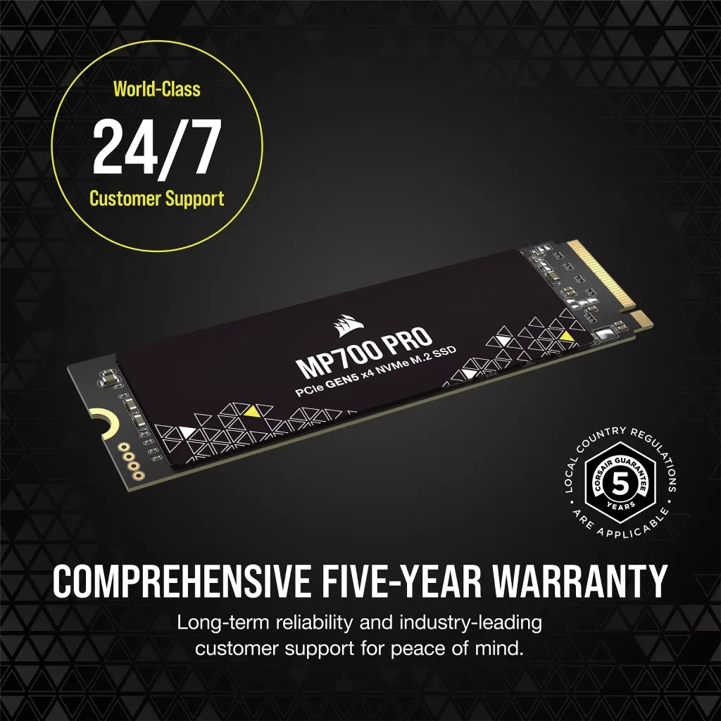 Corsair MP700 PRO 1TB PCIe Gen5 x4 NVMe 2.0 M.2 SSD